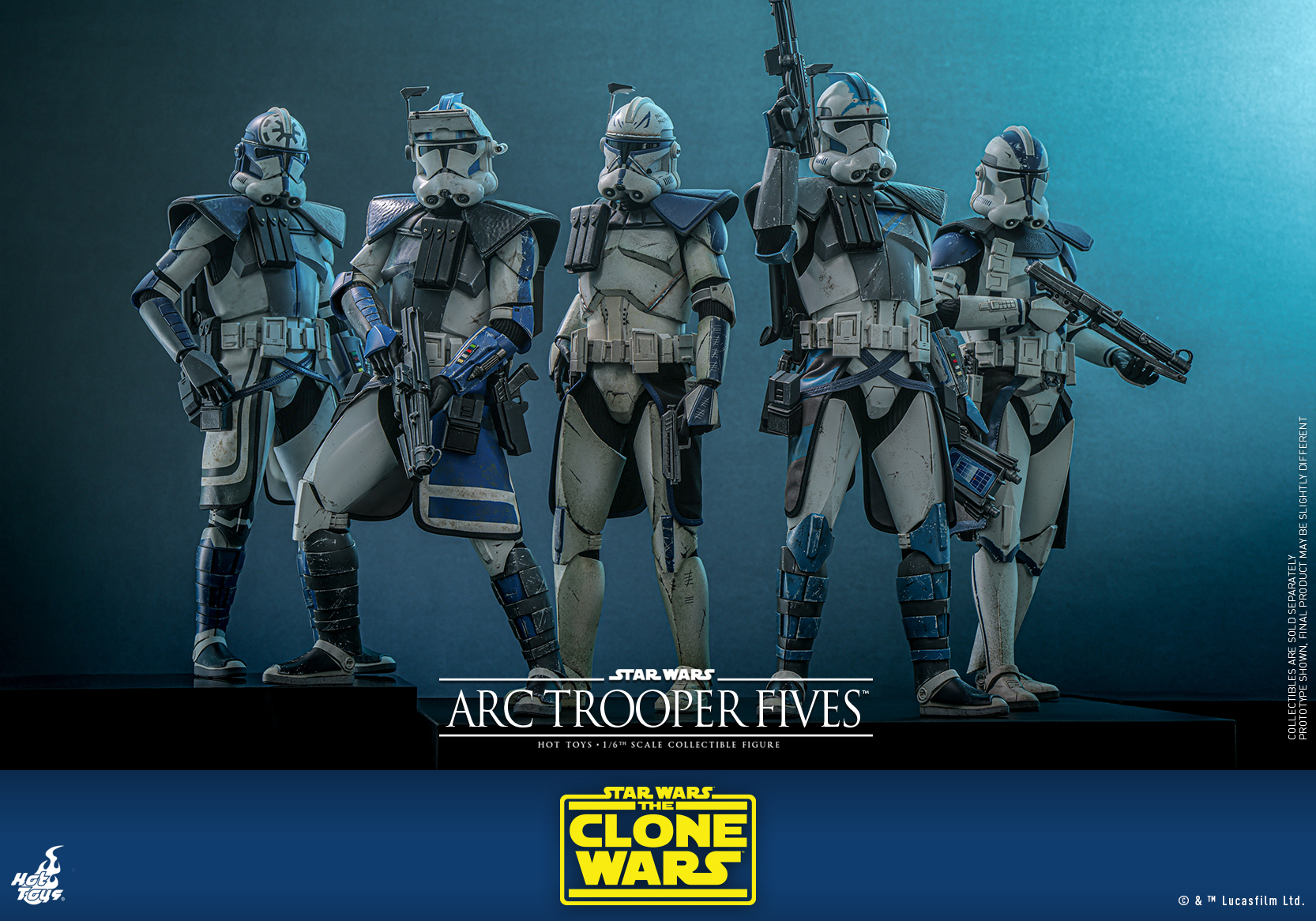 Hot Toys TMS132 Star Wars: The Clone Wars - Arc Trooper Fives