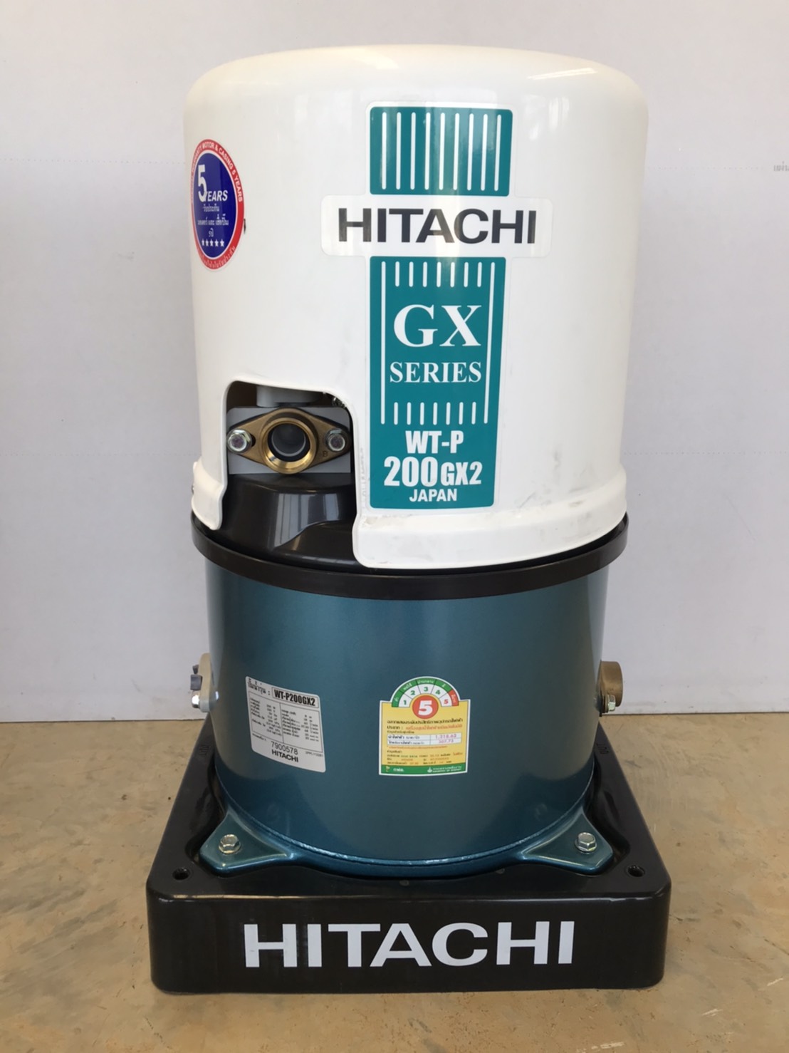 ปั๊มอัตโนมัติถังกลม WT-P200GX2 HITACHI (ฟรีค่าจัดส่ง)