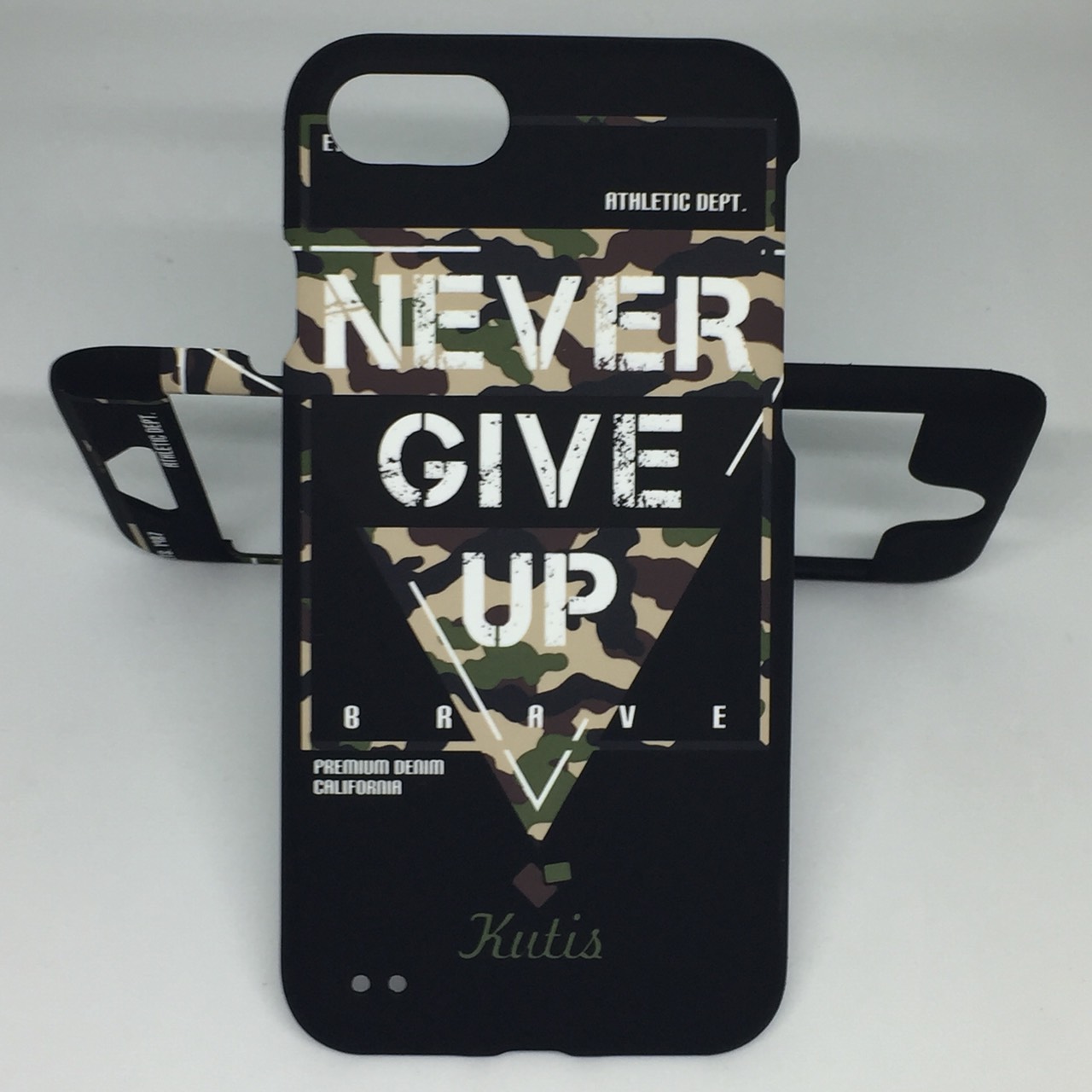 เคสคูทิส(Kutis)เคสไอโฟน7,8,SEปี2020(ลายNeverGiveUp)มาใหม่ เคสประกบหน้า-หลัง เคสเรืองแสง เคสลายวินเทจ ร้านSuperhero Klongthom