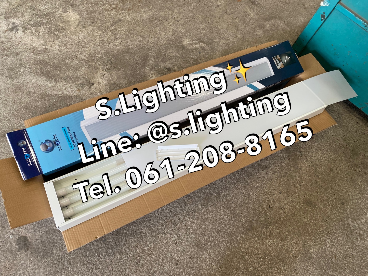 โคมไฟแขวนสลิงเพดาน Linear Office LED 3x18w แสงขาว (เปลี่ยนหลอดได้)