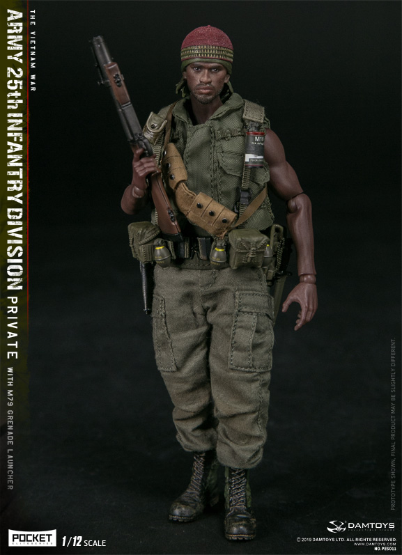 DAMTOYS PES011 POCKET ELITE SERIES 1/12 ARMY 25th INFANTRY DIVISION - PRIVATE WITH M79 GRENADE LAUNCHER