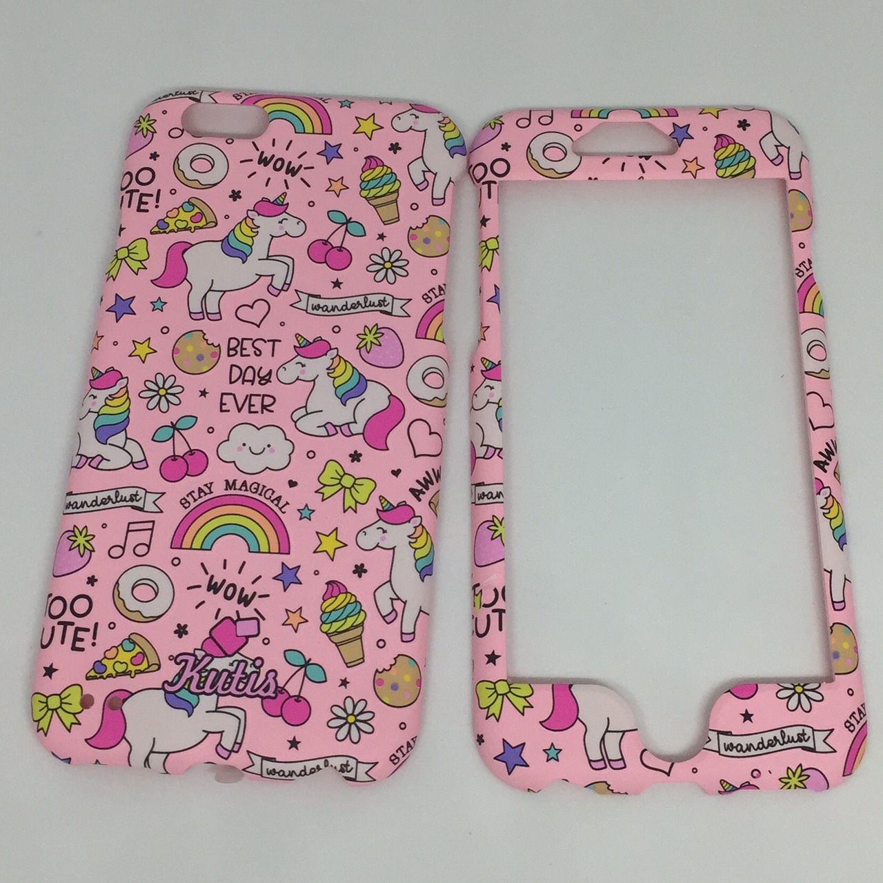 เคสคูทิส(Kutis)ไอโฟน6,6S(ลายยูนิคอร์นอวบWOW)มาใหม่ เคสประกบหน้า-หลัง เคสเรืองแสงเคสลายวินเทจ ร้านSuperhero Klongthom