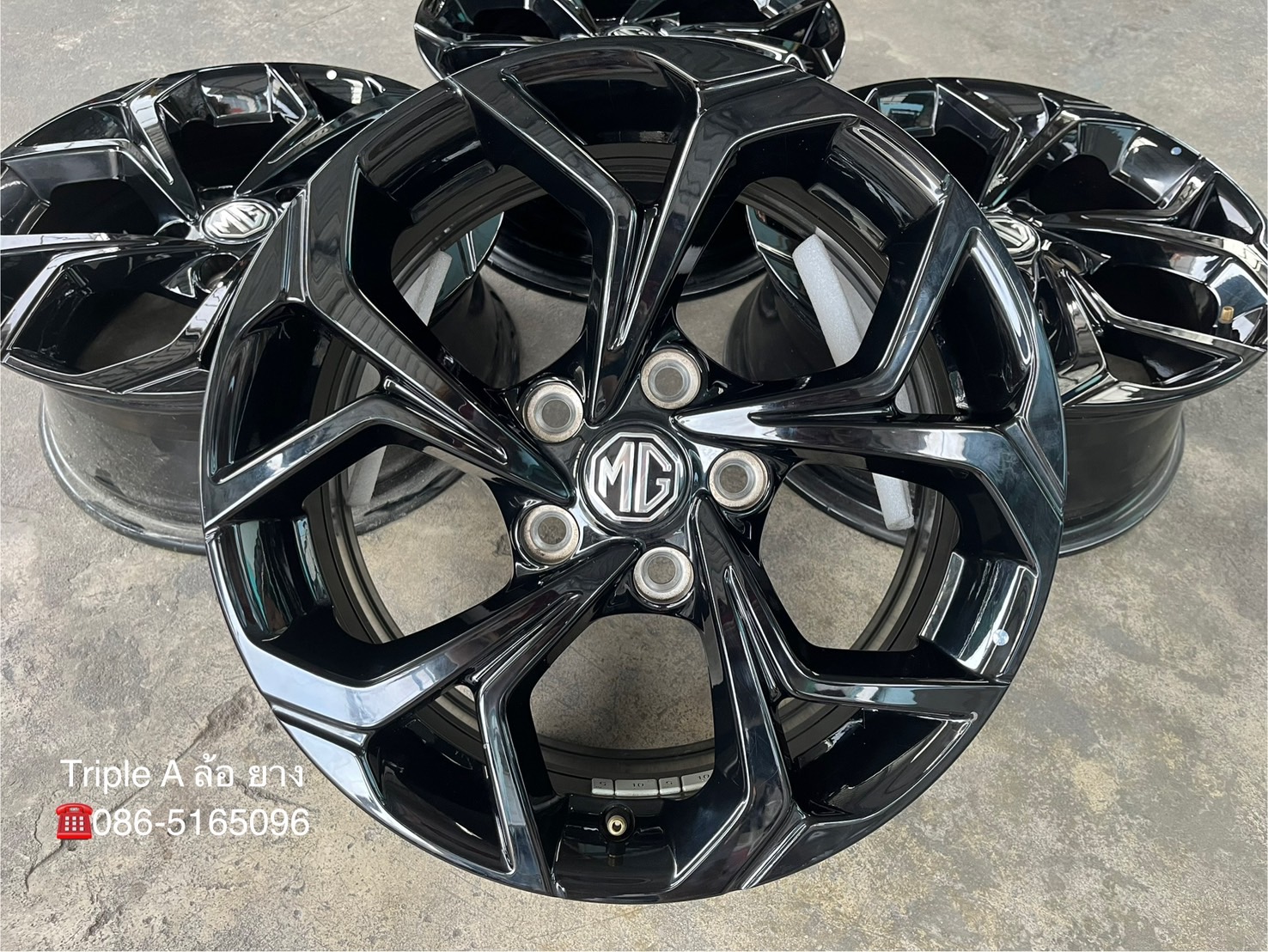 ✨ล้อแม็ก✨5รู112✨MG 5 ขอบ 16 สีดำแท้💯