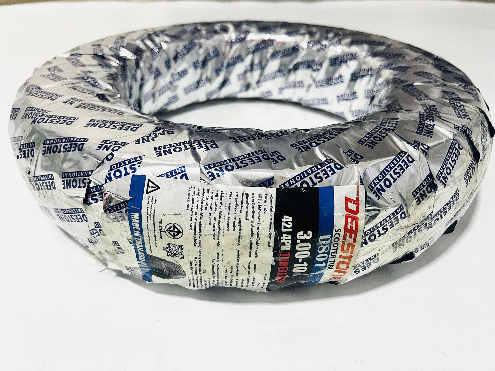 ยางนอกชาลี รถป๊อบ 3.00/10 D801 แบบเรเดียล C