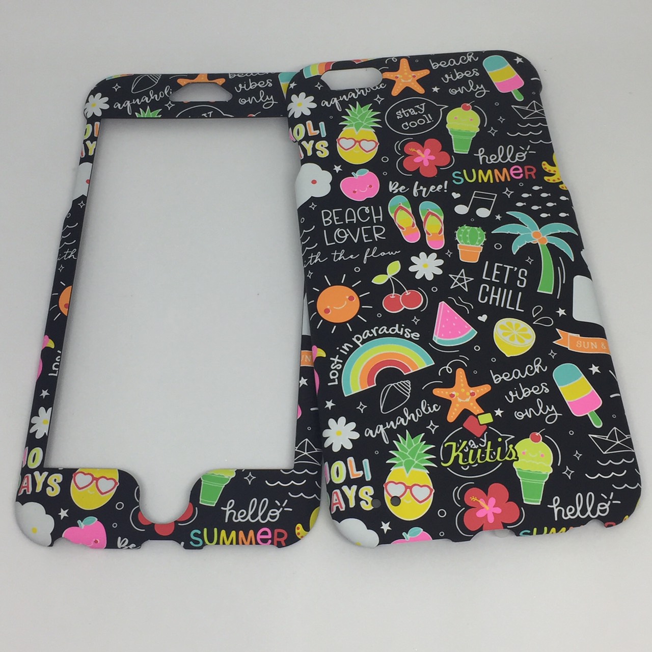 เคสคูทิส(Kutis)ไอโฟน6พลัส,6Sพลัส(ลายHello Summer)มาใหม่ เคสประกบหน้า-หลัง เคสเรืองแสง เคสลายวินเทจ ร้านSuperhero Klongthom