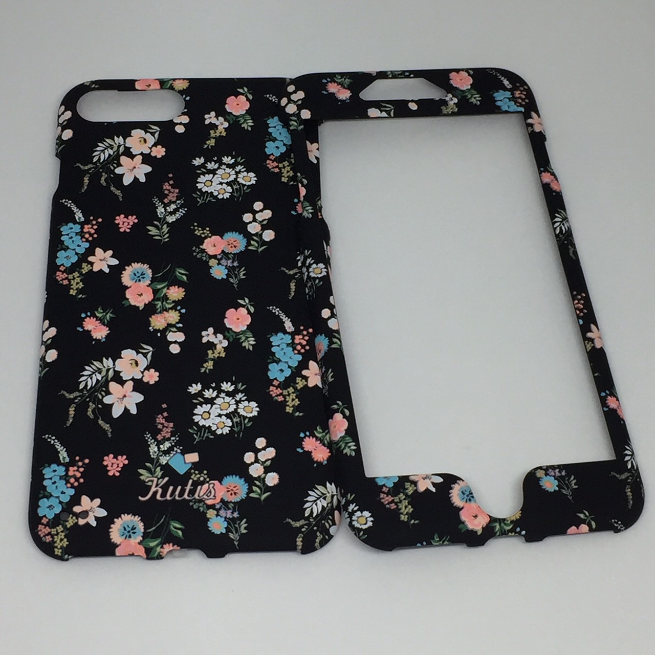 เคสคูทิส(Kutis)ไอโฟน7พลัส,8พลัส(ลายช่อดอกไม้new)มาใหม่ เคสประกบหน้า-หลัง เคสเรืองแสง