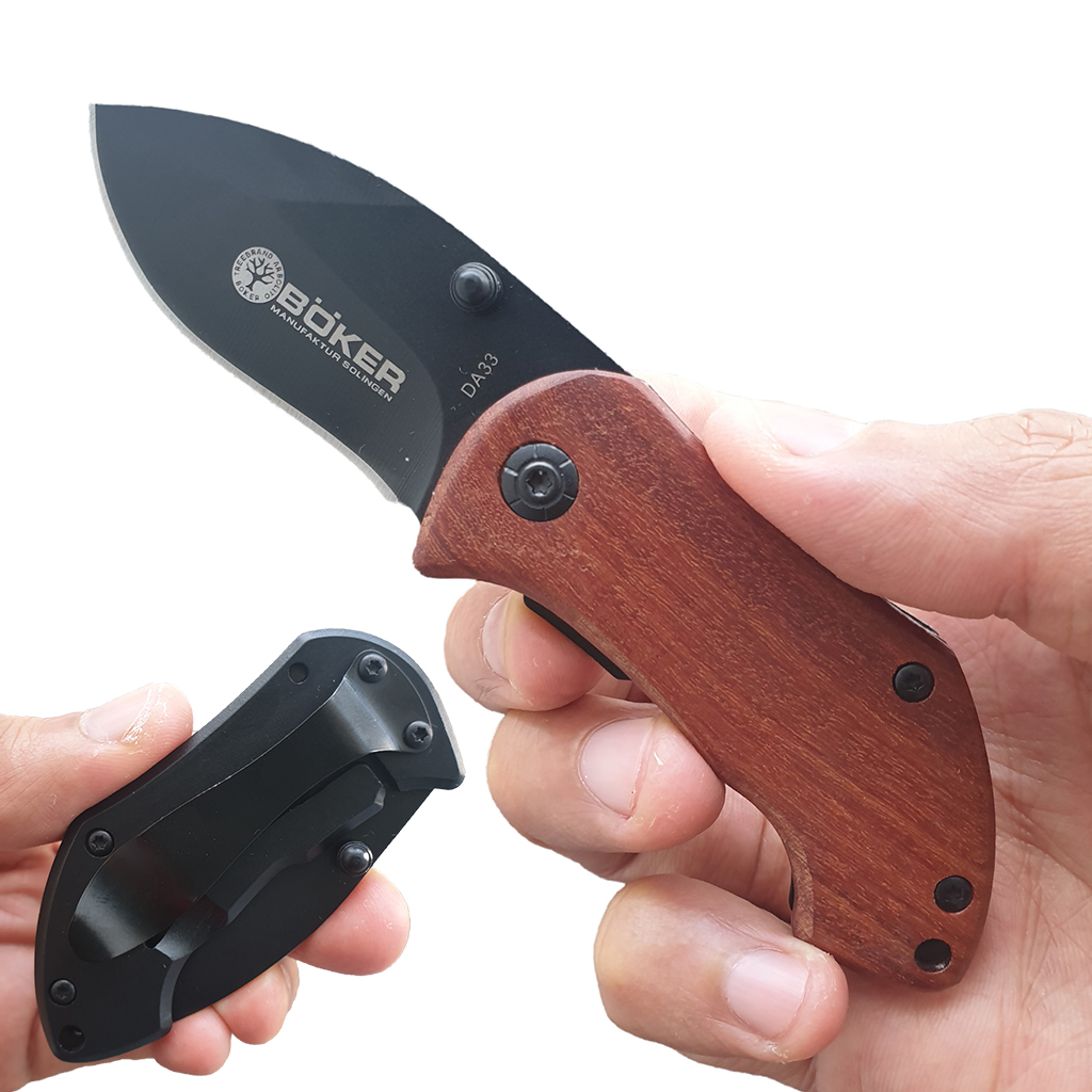 มีดพับ มีดพก BOKER DA33 ขนาด 5.1 นิ้ว (13 ซม.) ด้ามไม้