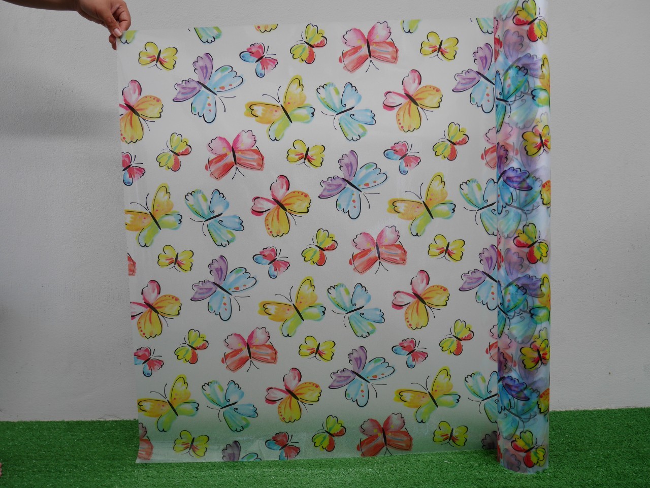 lala flim ฟิล์มติดกระจก สูญญากาส H822 ฝ้า 90CM*1