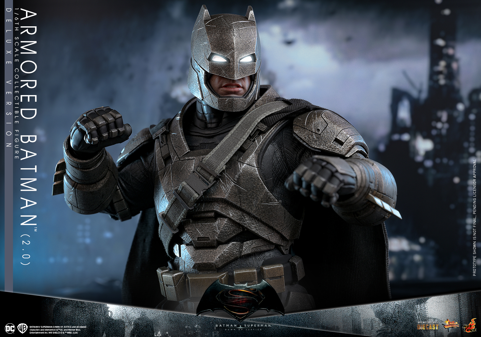 Hot Toys MMS743D63 Batman v Superman: Dawn of Justice - Armored Batman (2.0) [Deluxe Version]