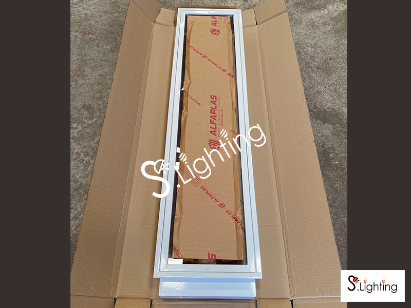 โคมฝังฝ้าหน้าอะคริลิค สีใส 2in1 2x36w /A87%