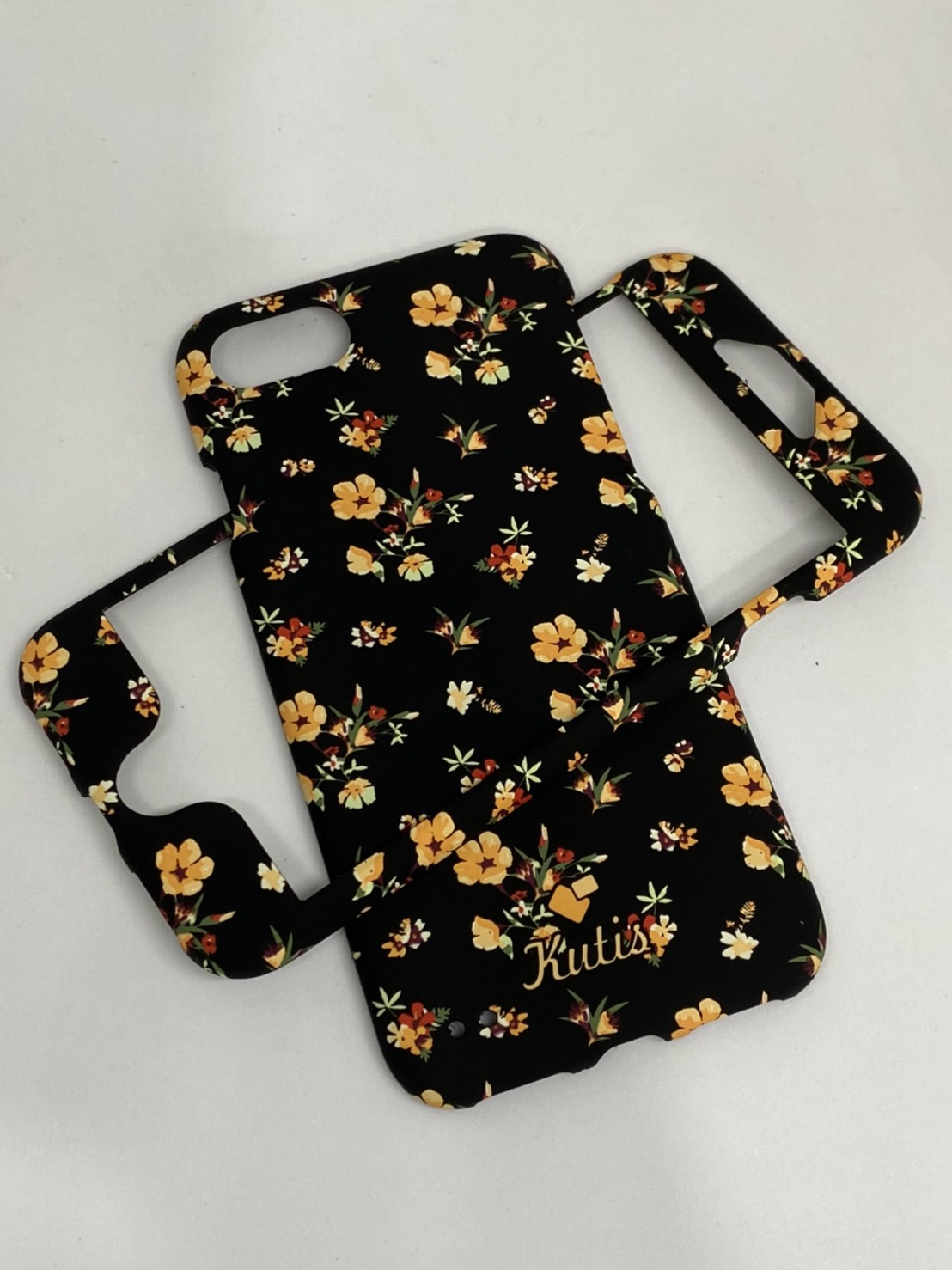 เคสคูทิส(Kutis)เคสไอโฟน7,8,SE2020(ลายดอกไม้ช่อดอกสีส้ม)มาใหม่ เคสประกบหน้า-หลัง เคสเรืองแสง เคสลายวินเทจ ร้านSuperhero Klongthom