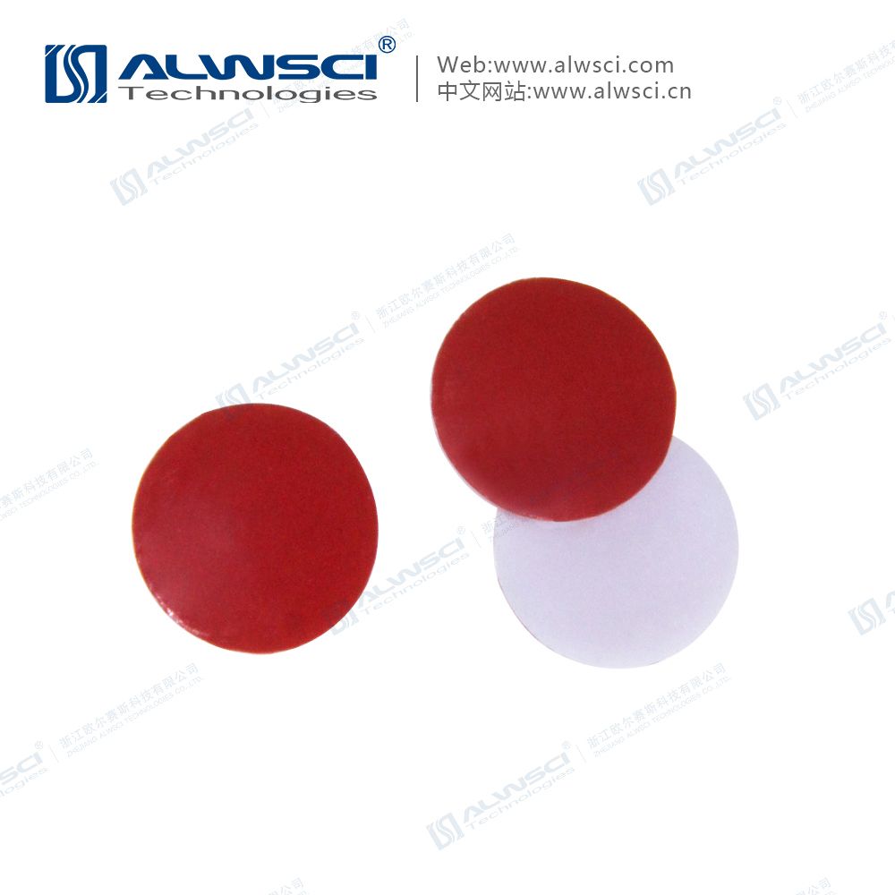 13-425 Red PTFE/White Silicone Septa 1.0mm (.060 in) thick (100ชิ้น/แพ็ค)