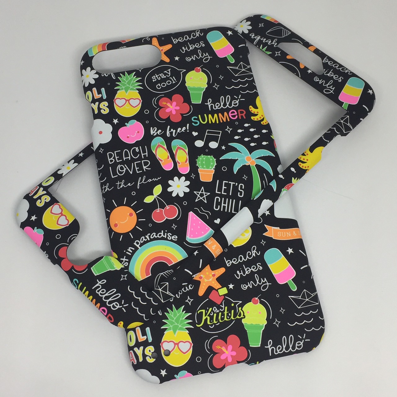 เคสคูทิส(Kutis)ไอโฟน7พลัส,8พลัส(ลายHello Summer)มาใหม่ เคสประกบหน้า-หลัง เคสเรืองแสง เคสลายวินเทจ ร้านSuperhero Klongthom