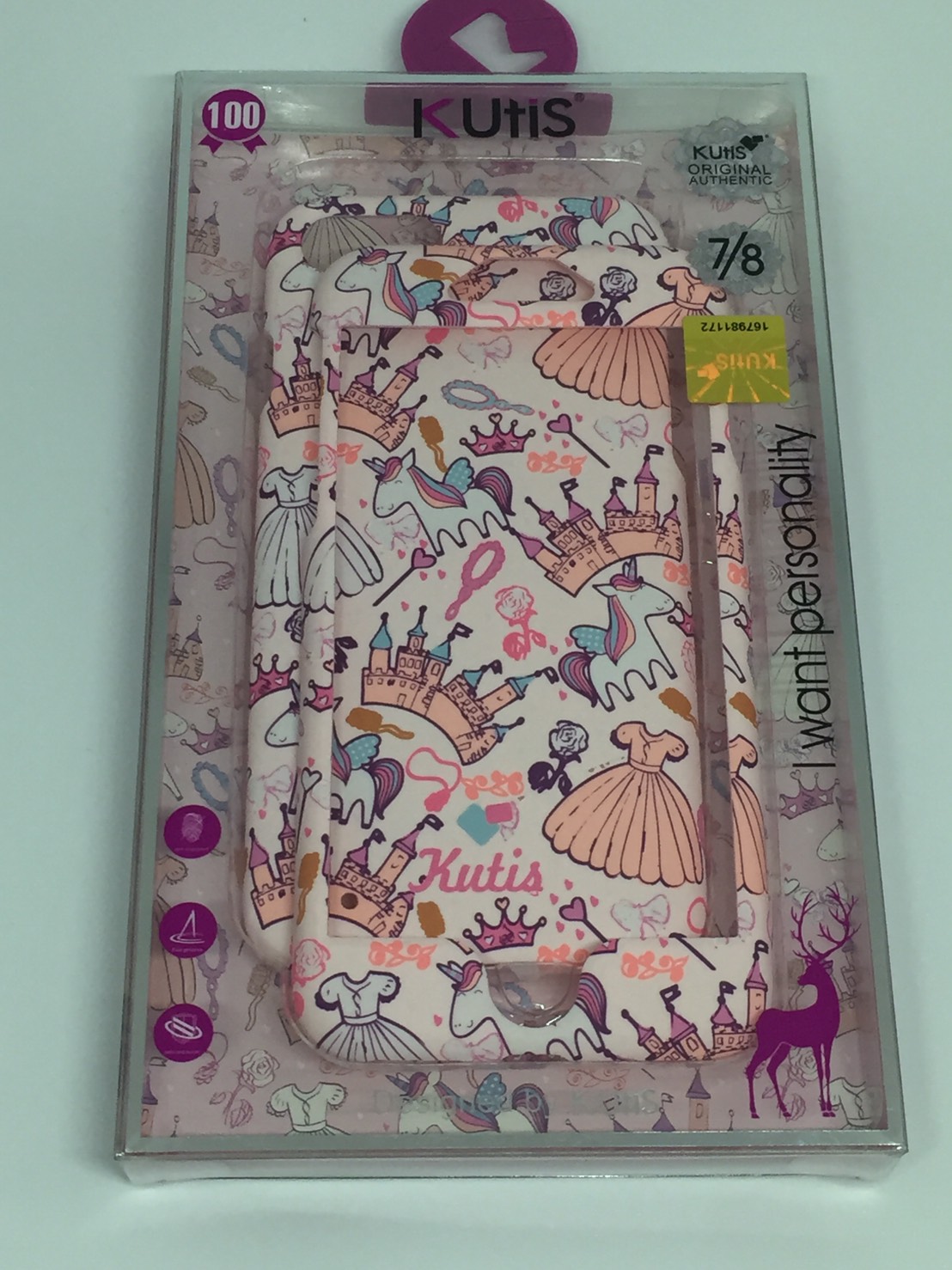 เคสคูทิส (Kutis) ไอโฟน7,8(ลายกระโปรงกับปราสาทสีชมพู)