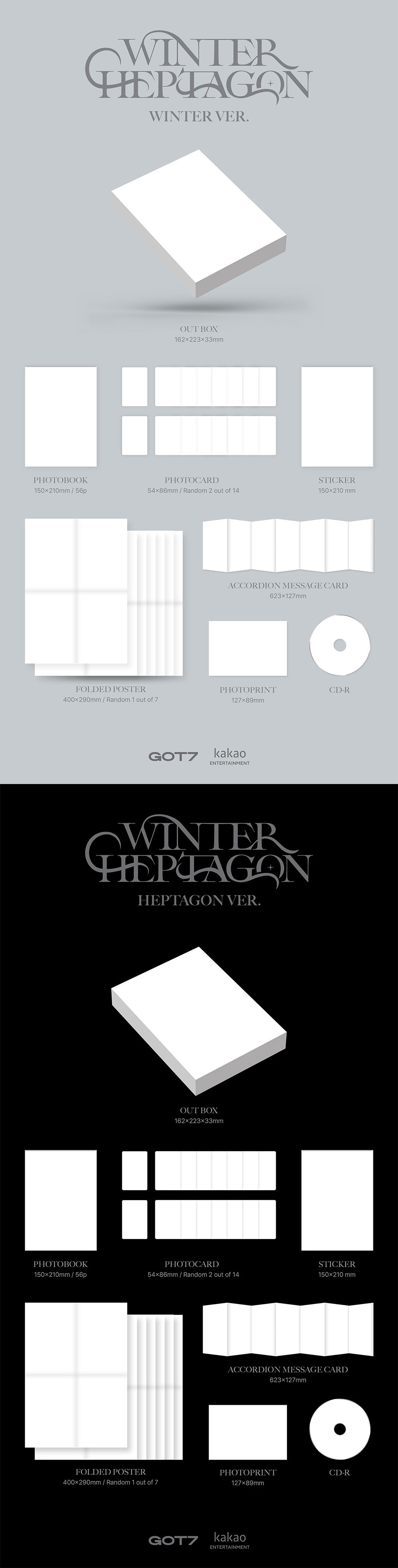 [PRE ไม่มีของแถม] GOT7 - Mini Album WINTER HEPTAGON