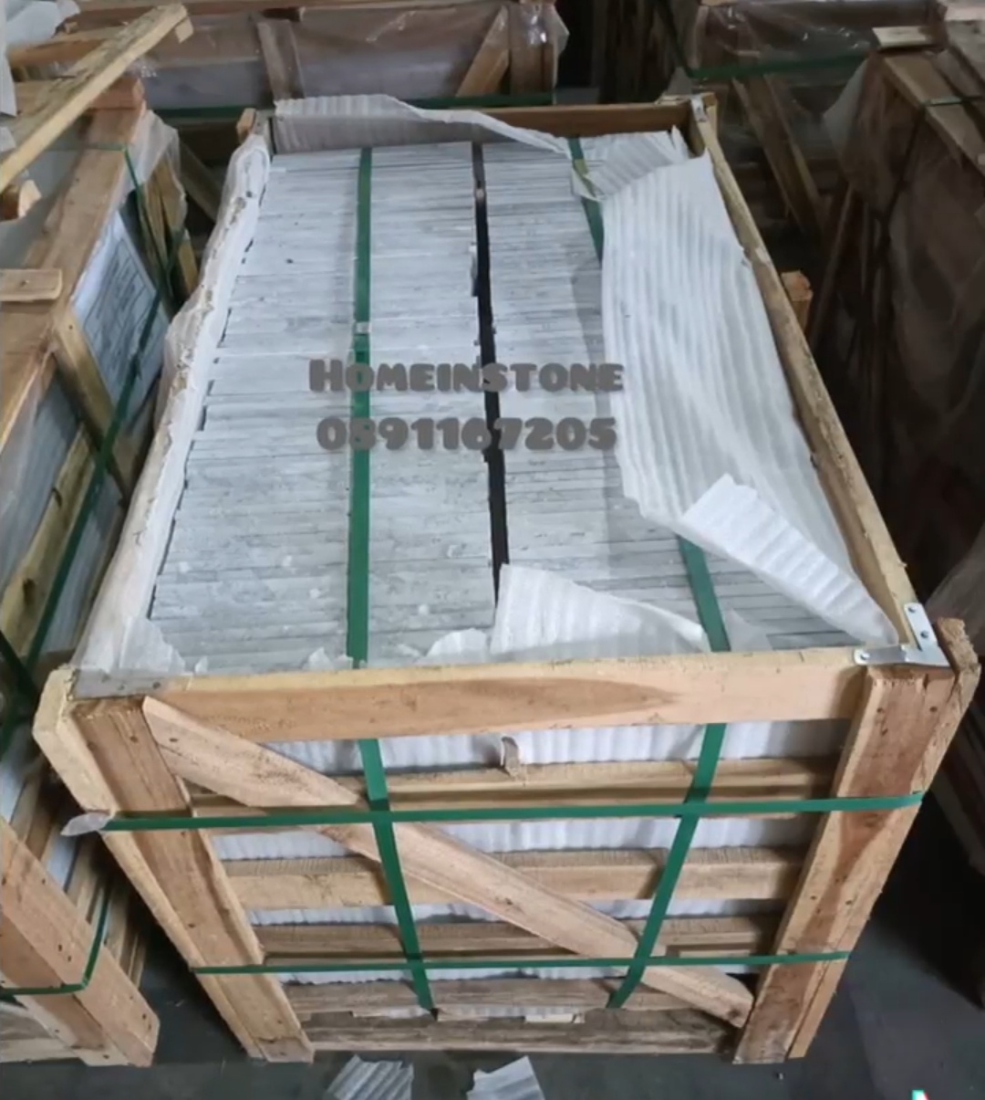 หินปูสระว่ายน้ำ White Cloudy ขนาด 10x10, 30x60,60x60