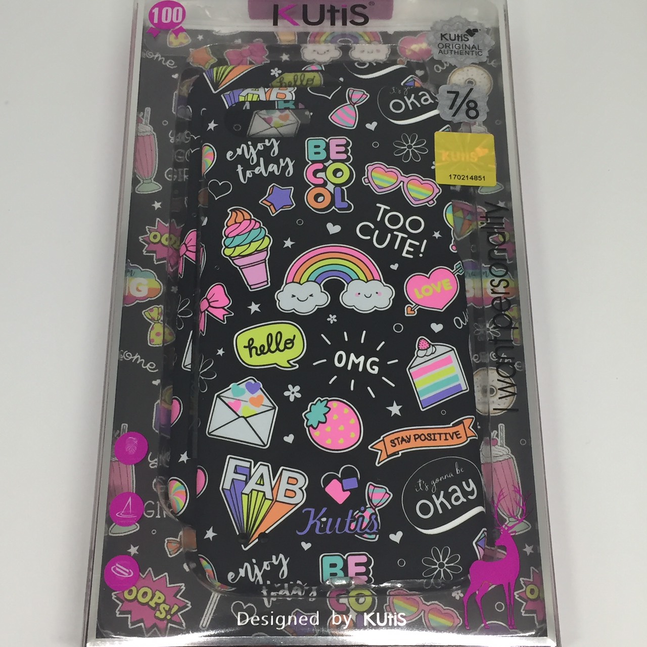 เคสคูทิส(Kutis) ไอโฟน7,8(ลายสายรุ้งBECOOL)มาใหม่ เคสประกบหน้า-หลัง เคสเรืองแสง เคสลายวินเทจ ร้านSuperhero Klongthom