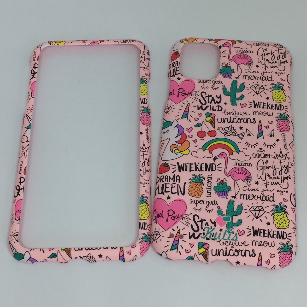 เคสคูทิสKutisไอโฟน11G(ลายฟลามิงโก้ผอม)มาใหม่ เคสประกบหน้า-หลัง เคสเรืองแสง เคสลายวินเทจ ร้านSuperhero KLongthom