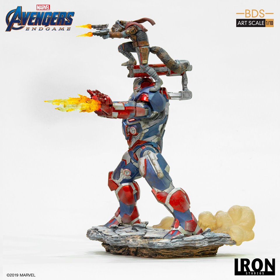 Iron Studios BDS Art Scale 1/10 Avengers: Endgame - Iron Patriot and Rocket