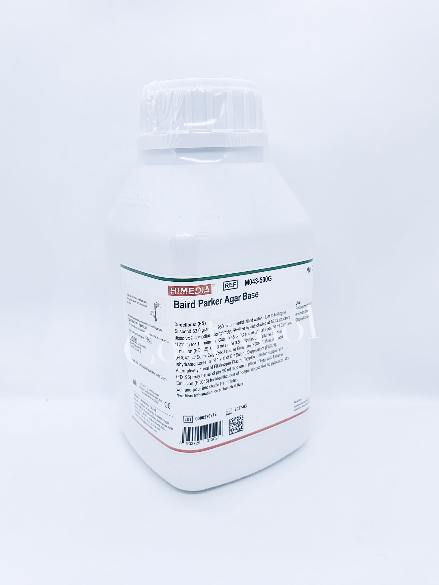 Himedia™BAIRD PARKER AGAR BASE, 500 กรัม