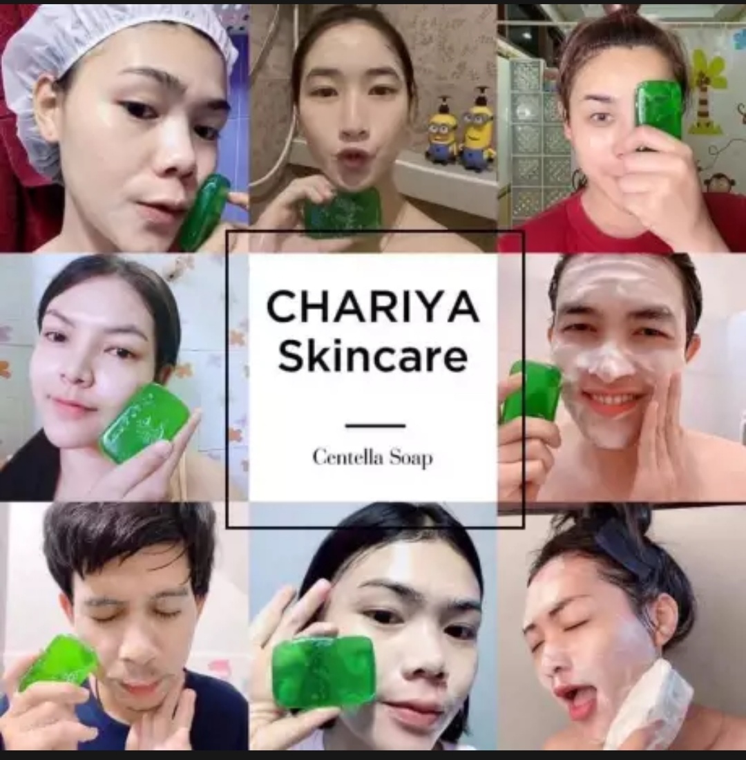 สบู่ ใบบัวบก chariya ชาริยา ลดสิว soap