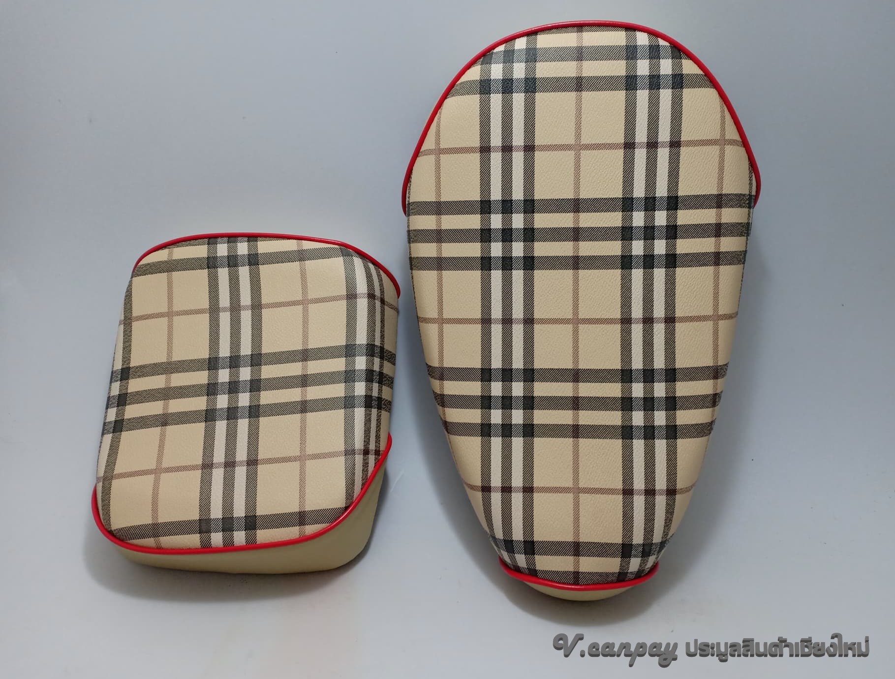 เบาะ 2 ตอนสำหรับมอเตอร์ไซด์ฮอนด้าซี70 K2 ถังรวม (ลายสก๊อต) C