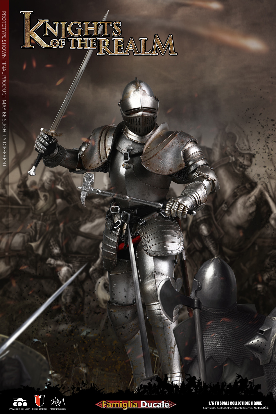 COOMODEL SE036 SE037 DIE-CAST ALLOY 1/6 SERIES OF EMPIRES - KNIGHTS OF THE REALM