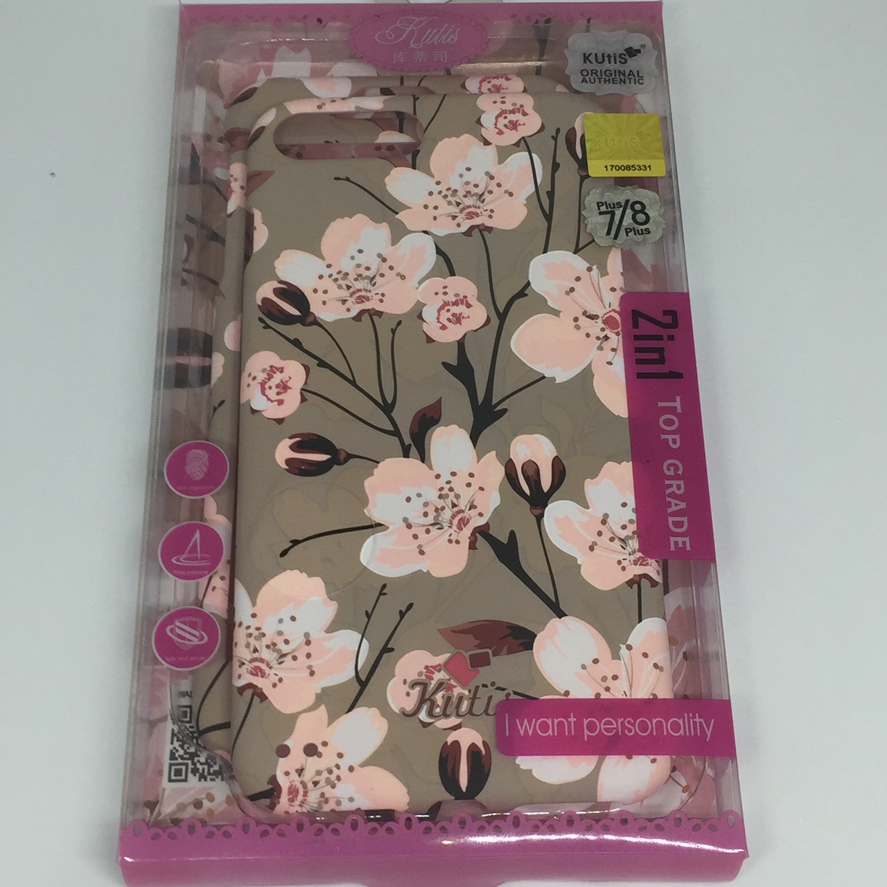 เคสคูทิส(Kutis)ไอโฟน7พลัส,8พลัส(ลายดอกซากุระ)มาใหม่