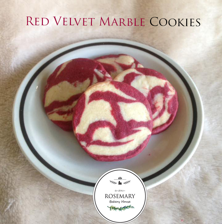 คุ้กกี้เรดเวลเวท มาเบิ้ล Red Velvet Marble Cookies (ราคาต่อชิ้น)