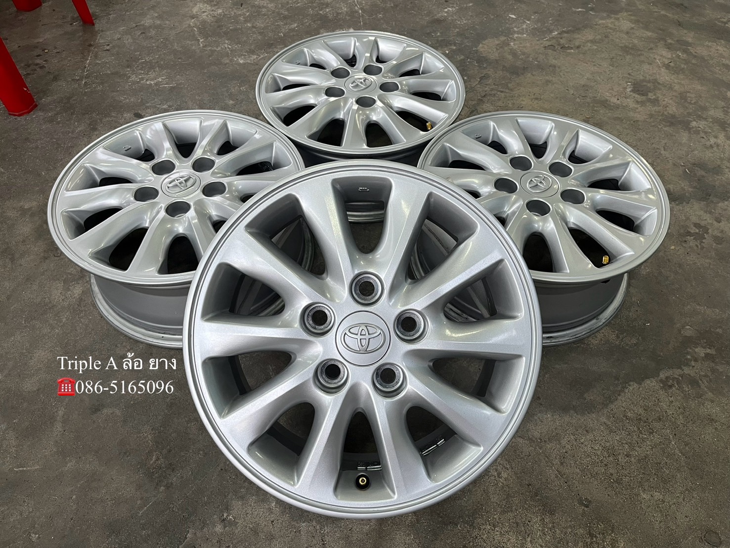 ✨ล้อแม็ก 5รู114✨Toyota ขอบ 15💖สวยกริ๊บ🚘ใส่กับ Revo Vigo Camry Innova 5รู114 ได้เลย