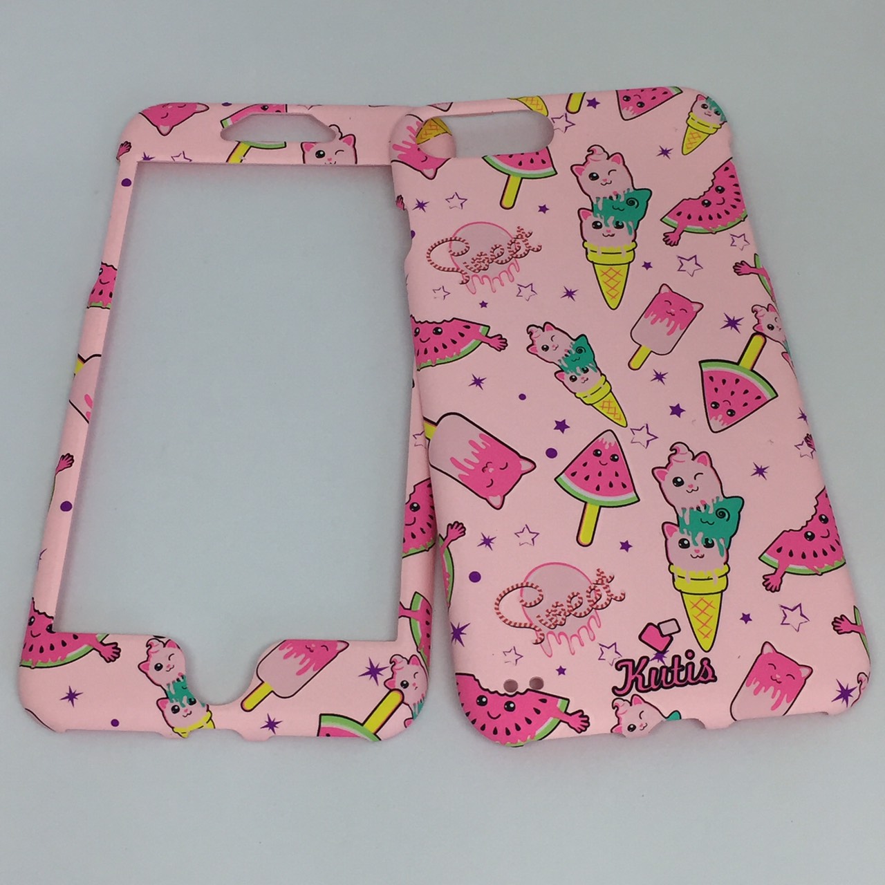 เคสคูทิสKutisไอโฟน7พลัส,8พลัส(ลายไอติมแตงโมSweet)มาใหม่ เคสประกบหน้า-หลัง เคสเรืองแสง เคสลายวินเทจ ร้านSuperhero Klongthom