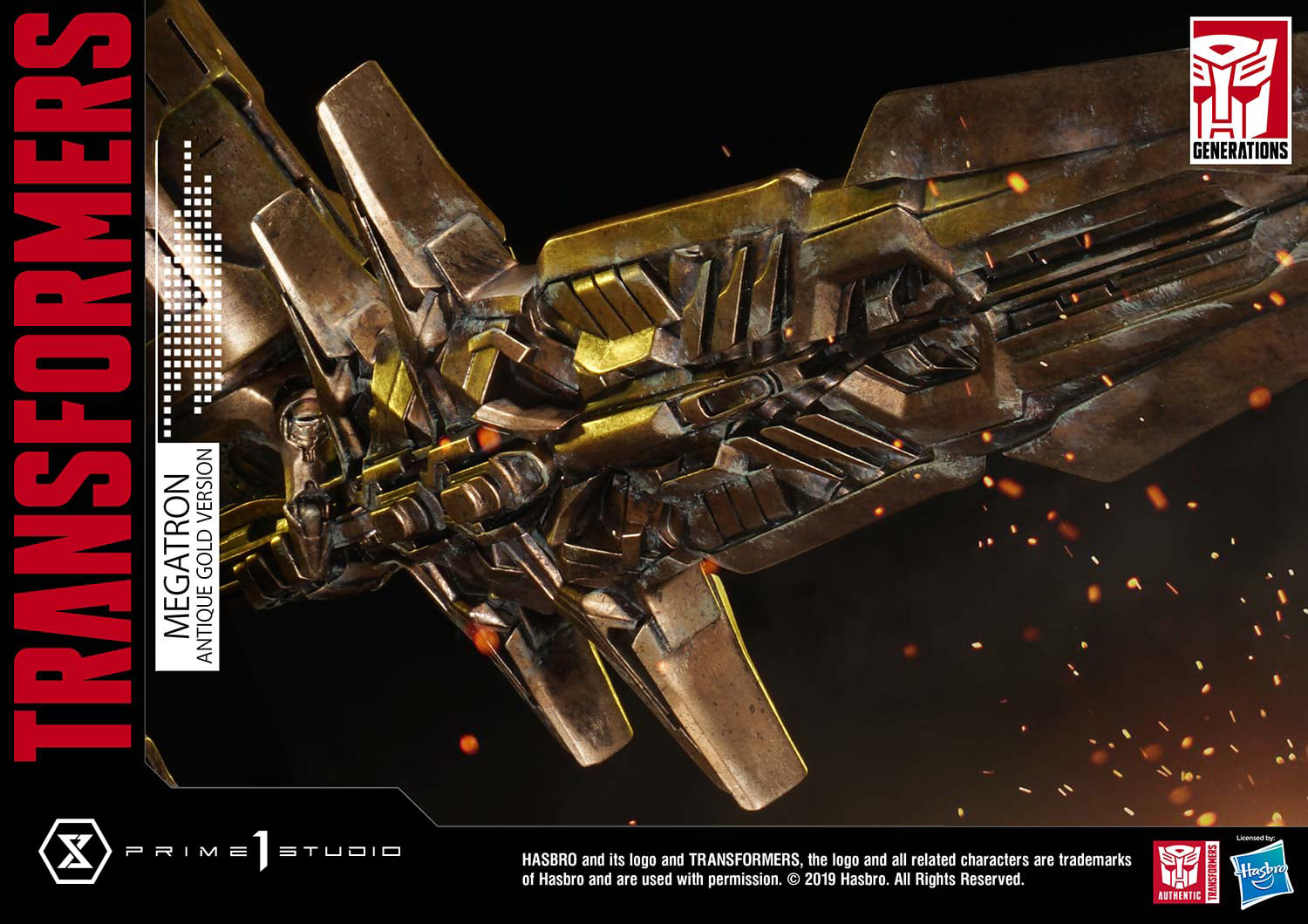 Prime 1 Studio PMTF-02AG Transformers G1 - Megatron (Antique Gold Version)