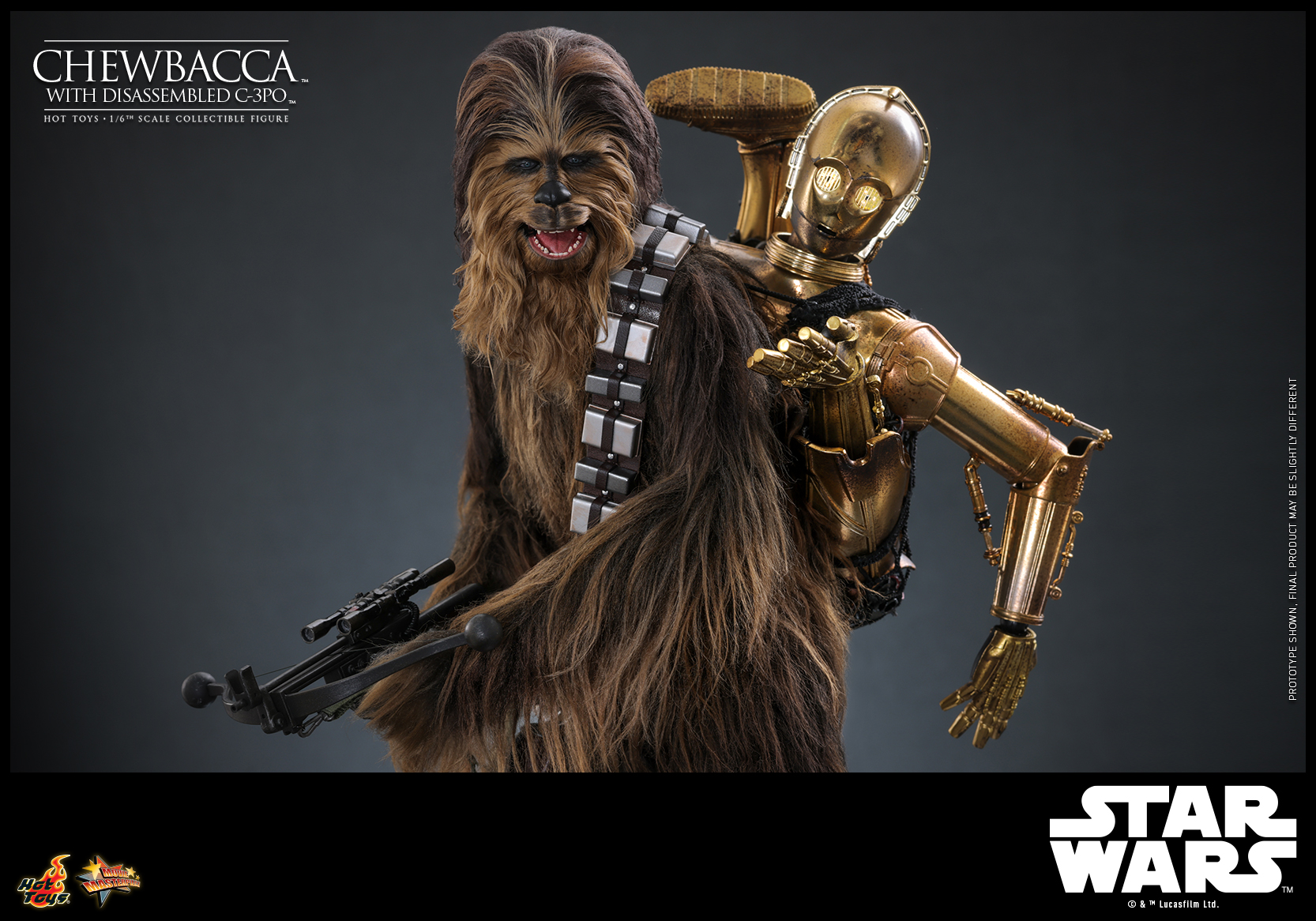 Hot Toys MMS766 Star Wars Episode V: The Empire Strikes Back - Chewbacca with Disassembled C-3PO