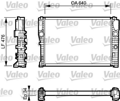 หม้อน้ำ VALEO BENZ E200/W211 (211 500 2302)