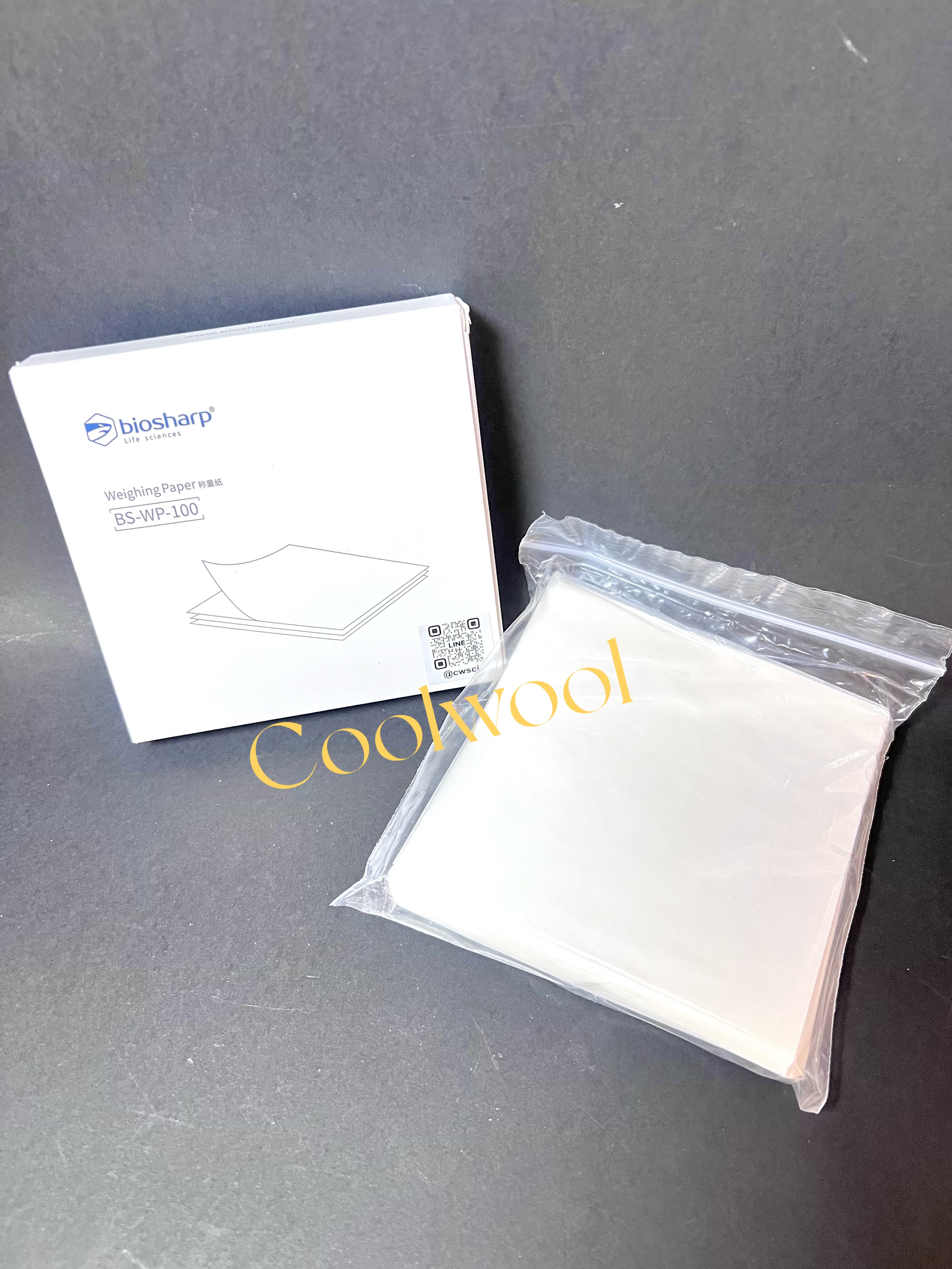 กระดาษชั่งสาร weighing paper (100ชิ้น/pkg), Biosharp