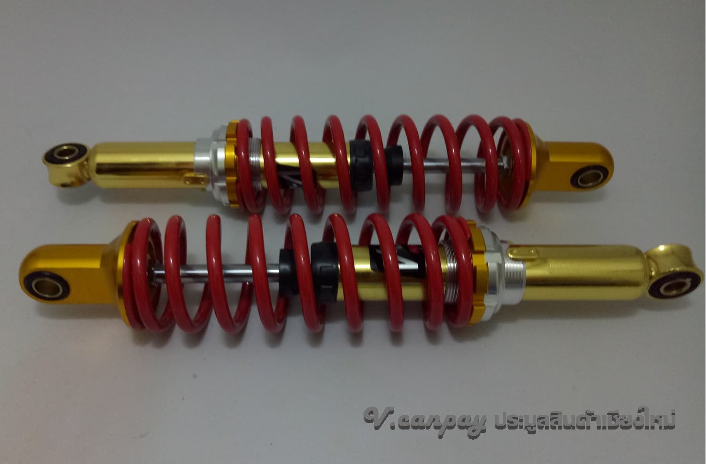 โช๊คแต่งมอเตอร์ไซด์เกลียวแดงแท่งสีทอง