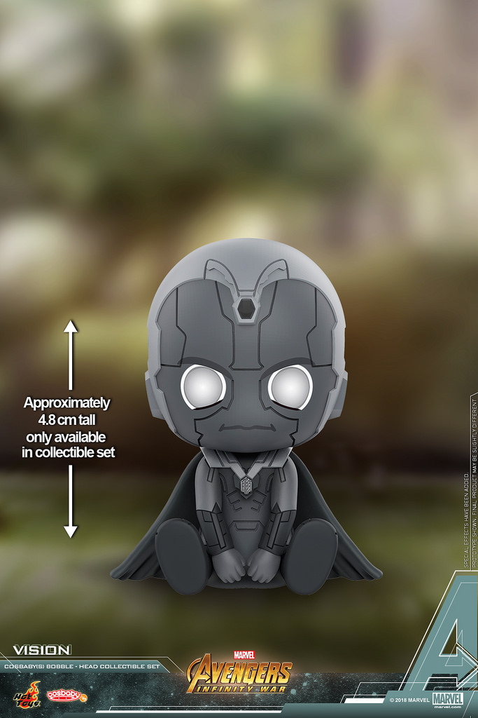 HOT TOYS COSB503 AVENGERS INFINITY WAR THANOS & VISION COSBABY (S) BOBBLE-HEAD COLLECTIBLE SET DE 2