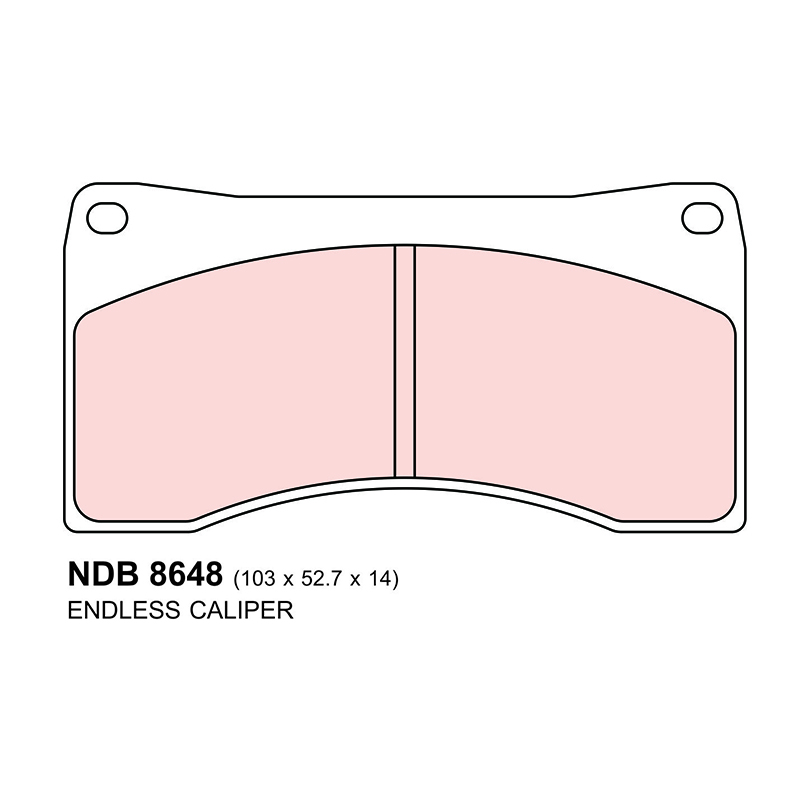 ผ้าเบรค Endless 4 Pot Mini - Nexzter MuSpec (หน้า)
