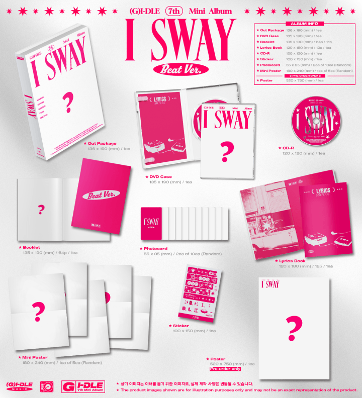 [รับกด+นำเข้าสินค้า] (G)I-DLE - 7th Mini Album I SWAY