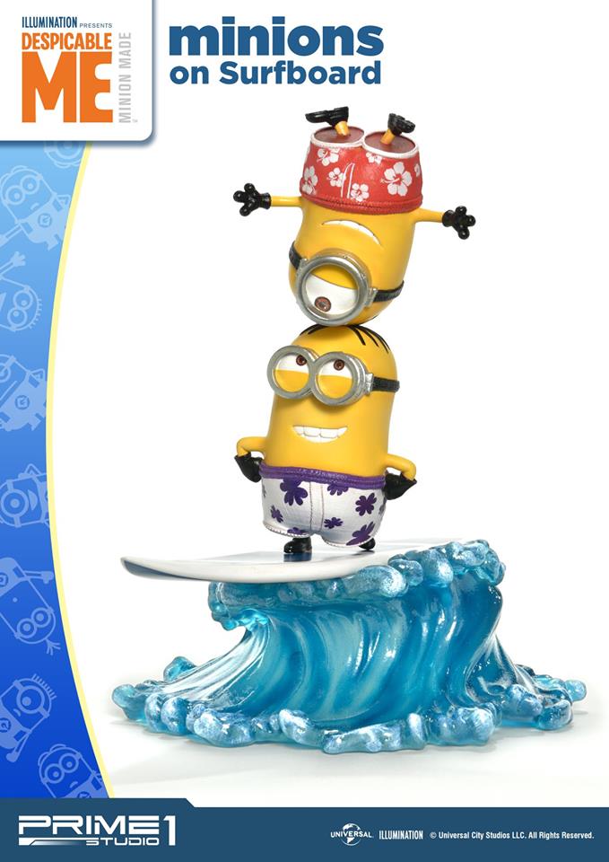PRIME 1 STUDIO PCFMINI-06 DESPICABLE ME & MINIONS - MINIONS ON SURFBOARD