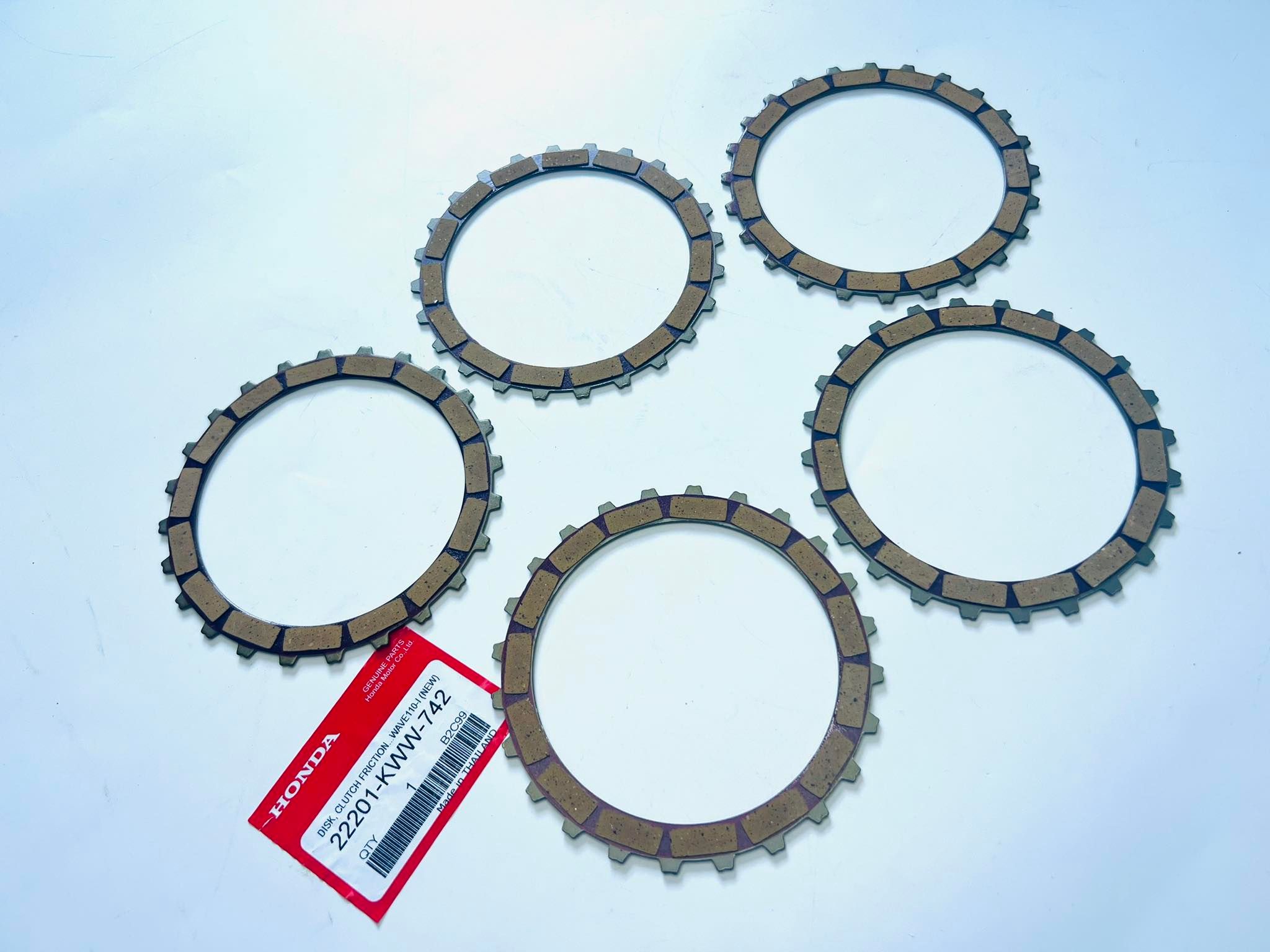 ชุดแผ่นครัชเวฟ110i new wave110i new แท้ศูนย์ 5 แผ่น L9