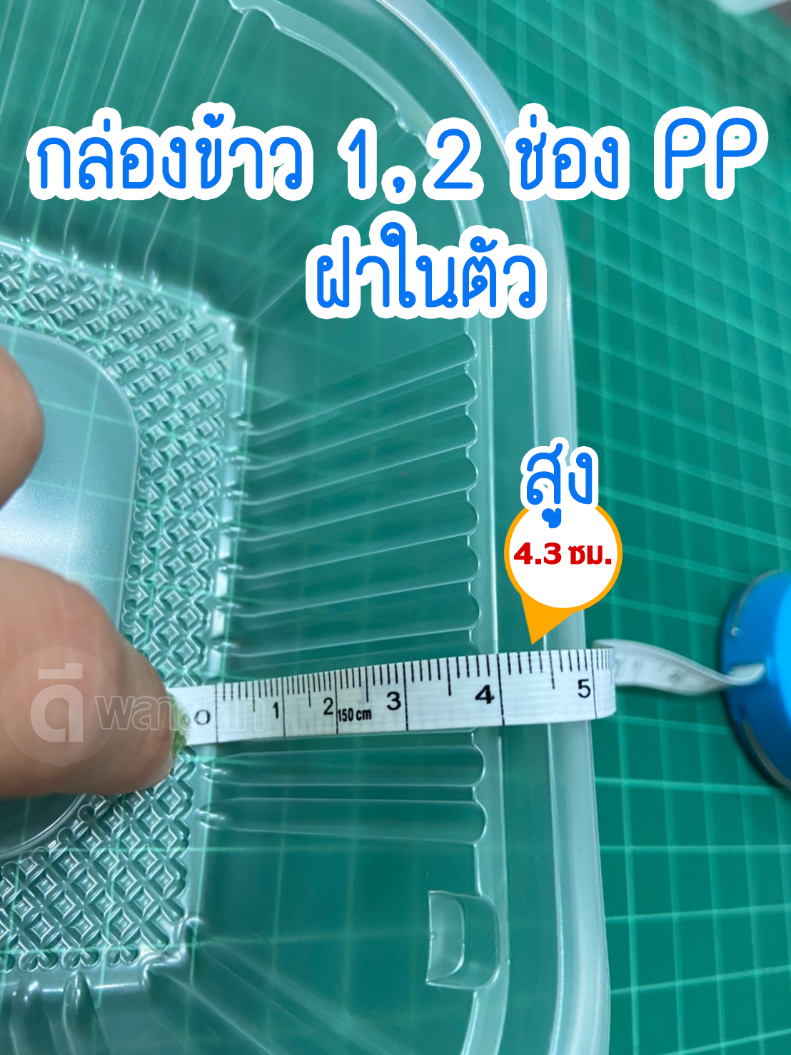 กล่องข้าว PP ฝาติด