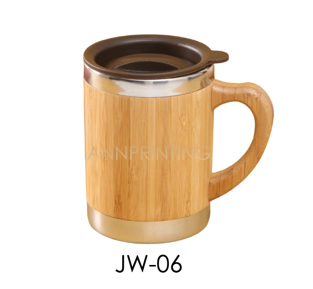 แก้วสแตนเลส หุ้มไม้ไผ่ 300ml.