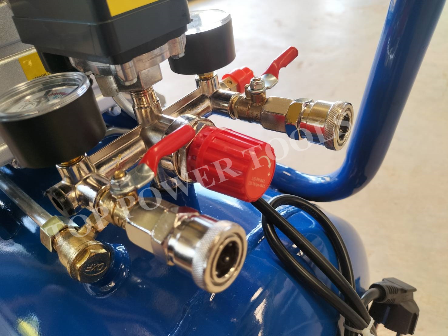 ปั๊มลมโรตารี่ 50ลิตร HP-50L HI-PUMP (พร้อมอุปกรณ์เสริมครบชุด)