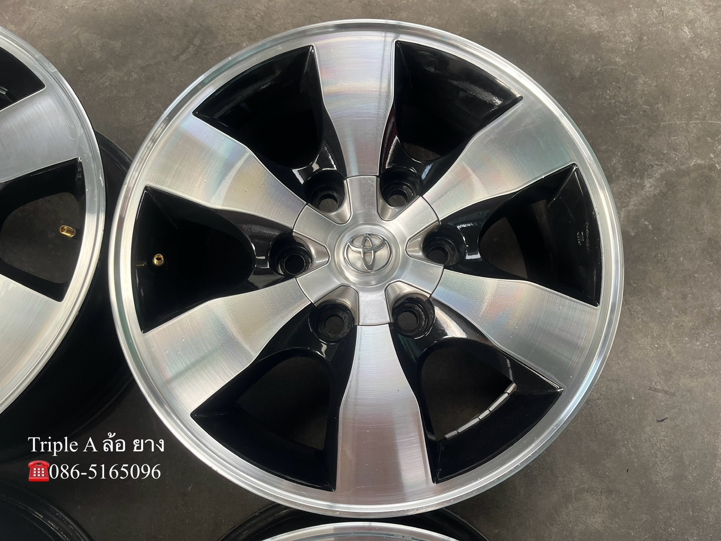 ✨ล้อแม็ก 6รู139✨Toyota Vigo ขอบ 16 ดำหน้าเงา💖สภาพสวย💖