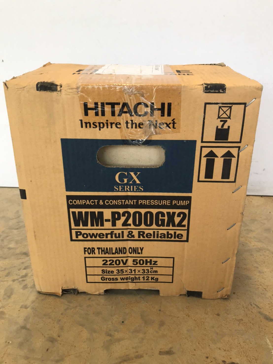 ปั๊มอัตโนมัติถังเหลี่ยม WM-P200GX2 HITACHI (ฟรีค่าจัดส่ง)