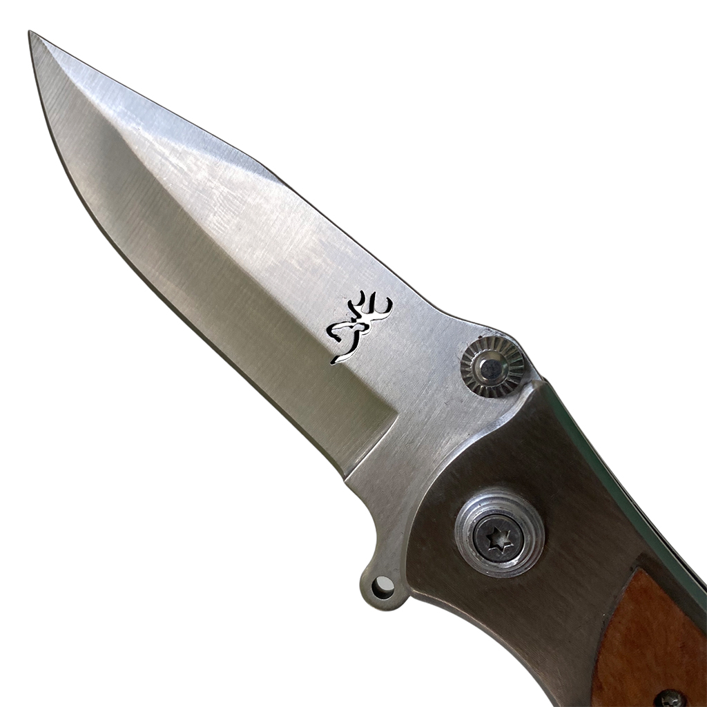 มีดพับ Browning ด้ามลายไม้ ขนาด 8 นิ้ว (20.5 ซม.)