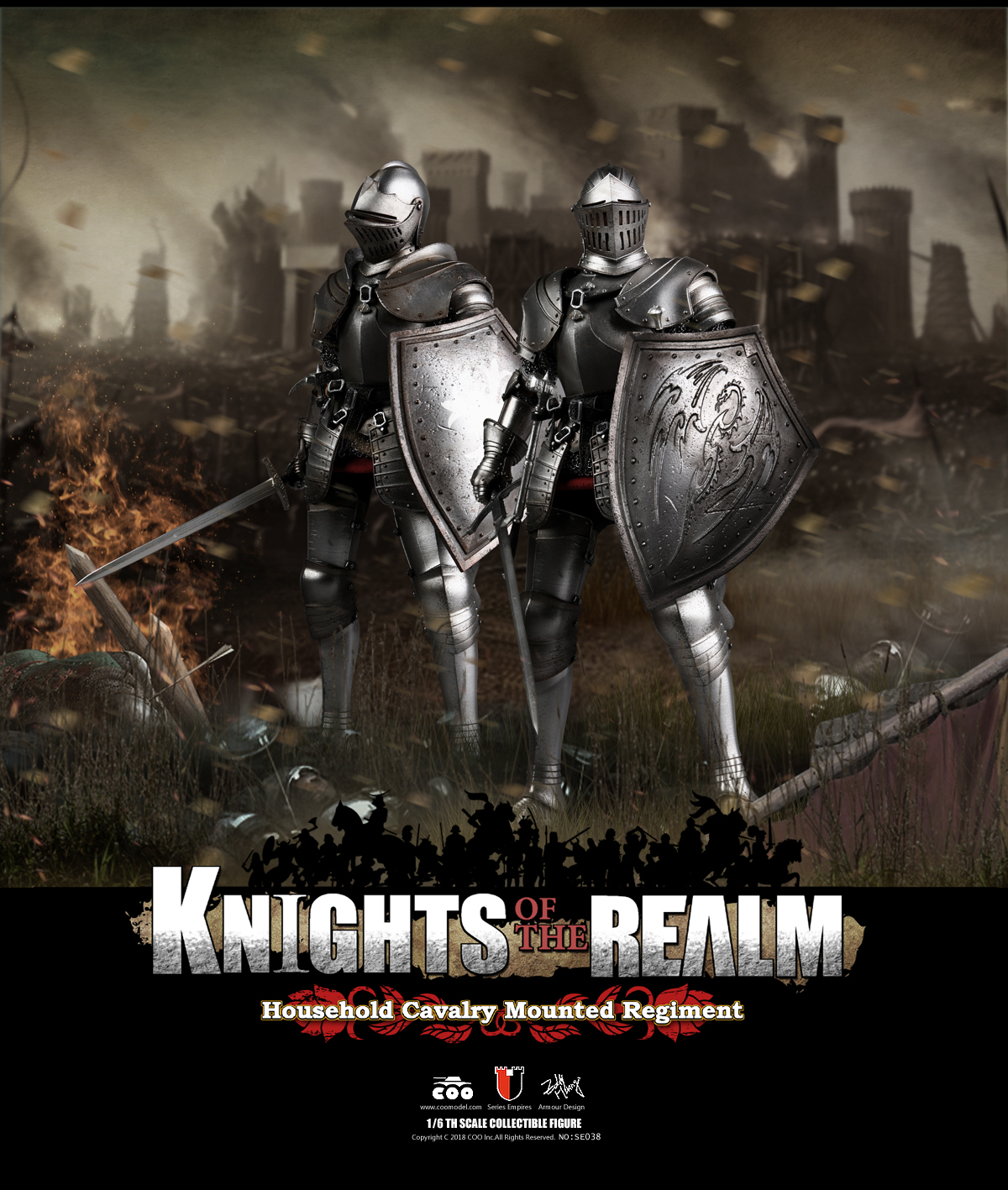 COOMODEL SE036 SE037 DIE-CAST ALLOY 1/6 SERIES OF EMPIRES - KNIGHTS OF THE REALM