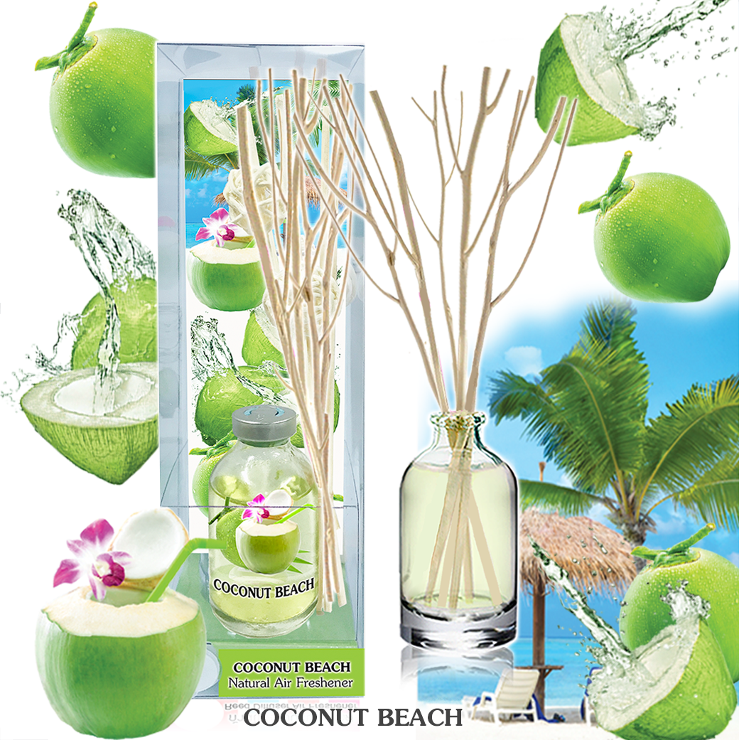 ฟุ้งสบายไม้หอม 40 ml กลิ่น COCONUT BEACH มะพร้าวหอม