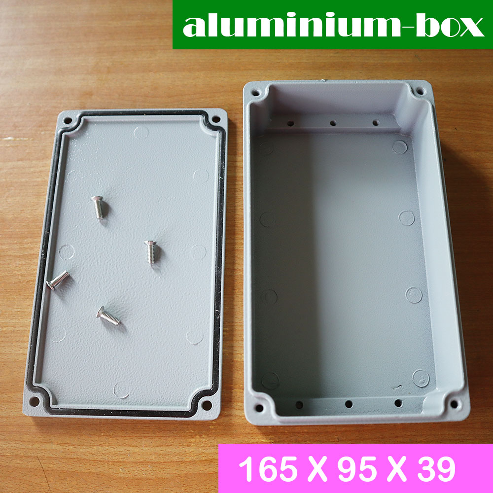 กล่องอลูมิเนียมกันน้ำ IP66 สีเทา ขนาด 165 X 95 X 39 มม. (P)
